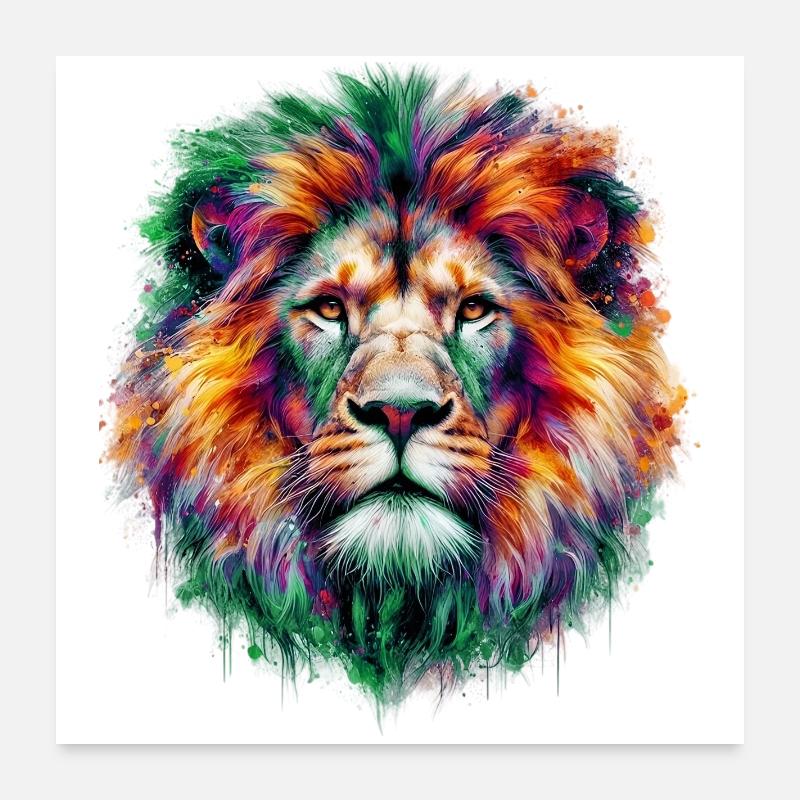 Löwe Poster 60x60 cm