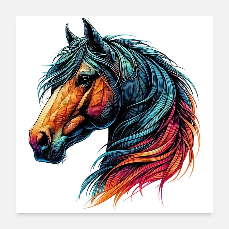 Cheval Poster 60 x 60 cm