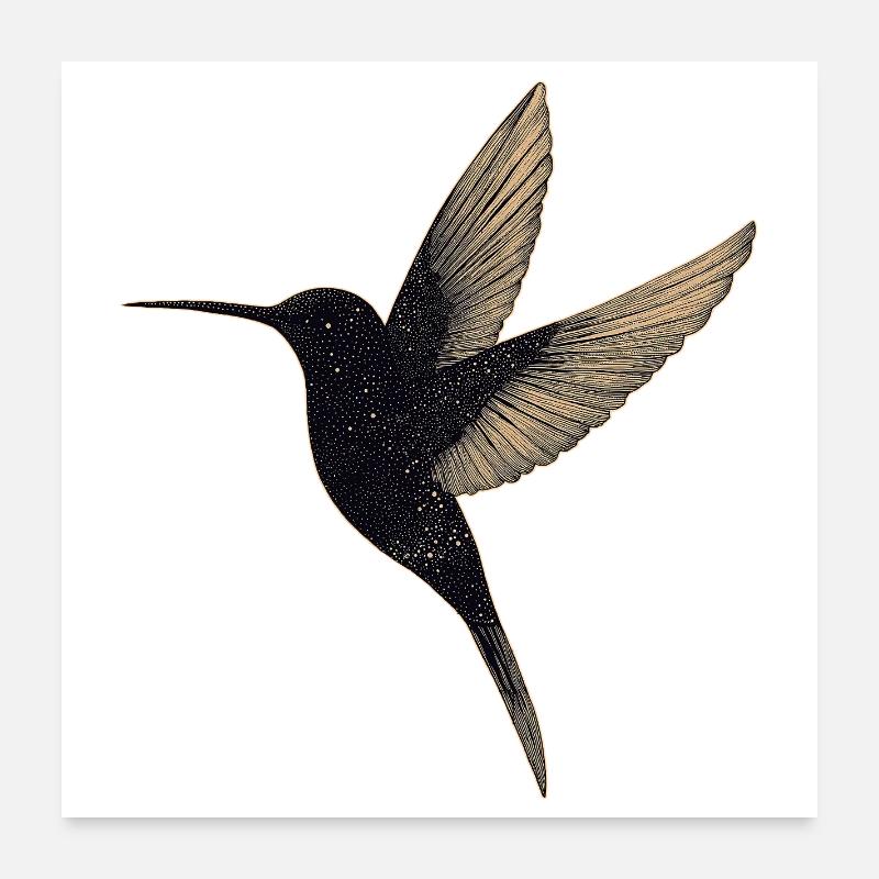 Colibri Poster 60 x 60 cm