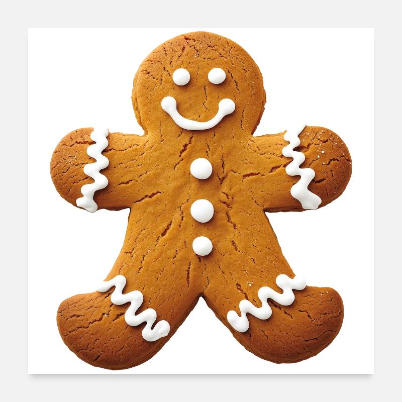 Lebkuchenmann Pfefferkuchenmann Lebkuchen Poster 60x60 cm