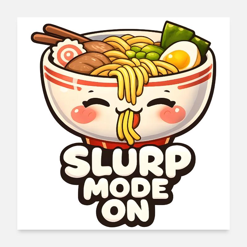 Mode Aspiration de Ramen Activé Poster 60 x 60 cm