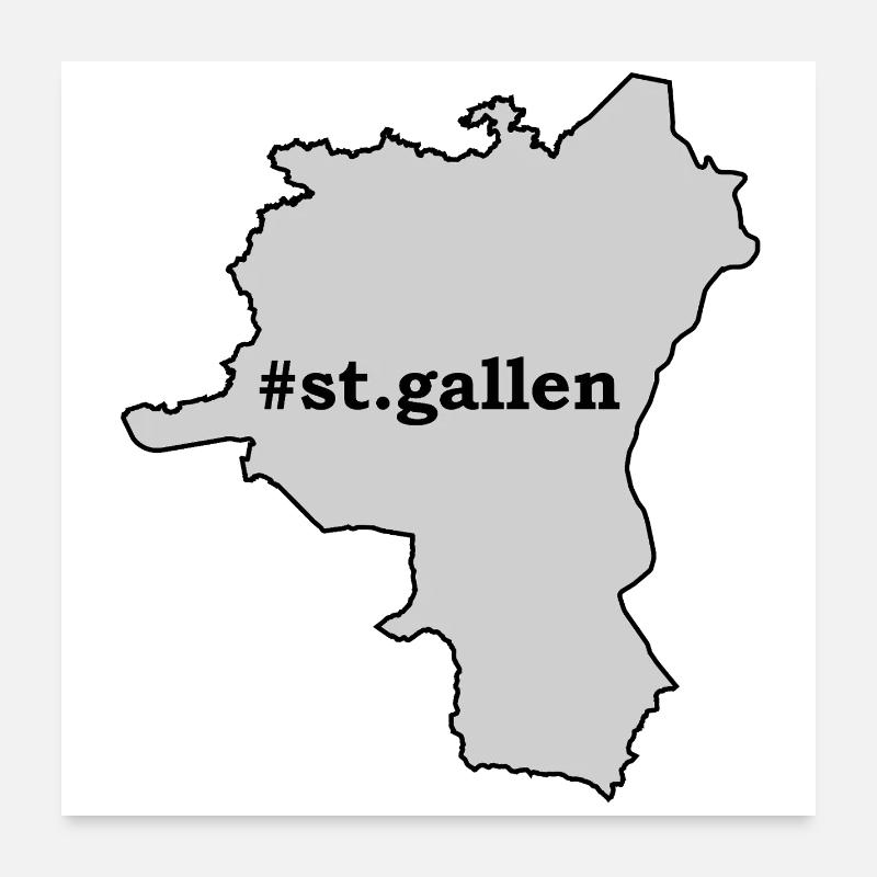 SG St. Gallen Poster 60x60 cm