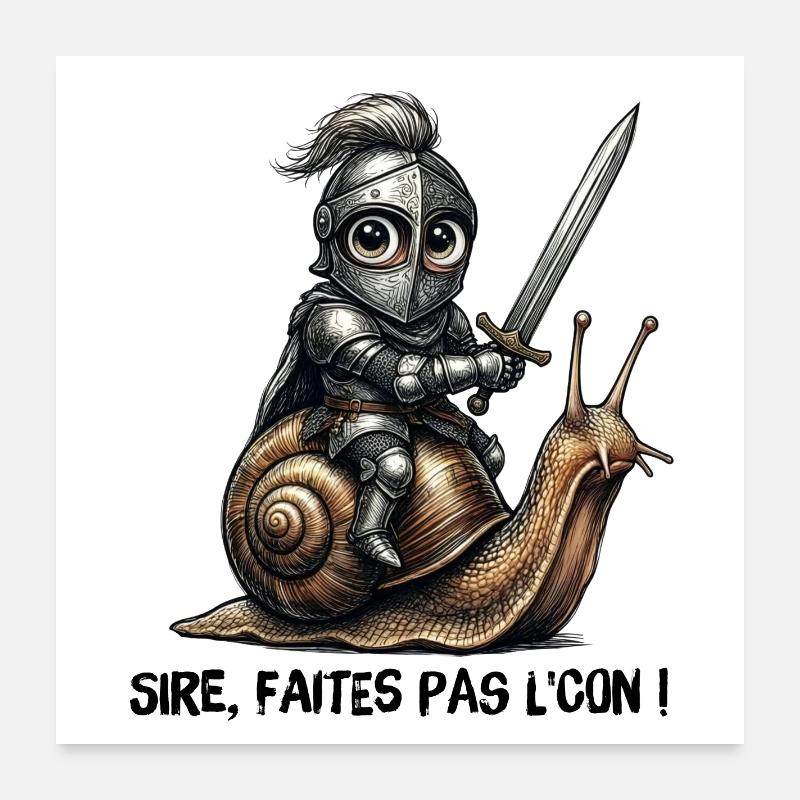 Sire, faites pas l'con ! Poster 60 x 60 cm