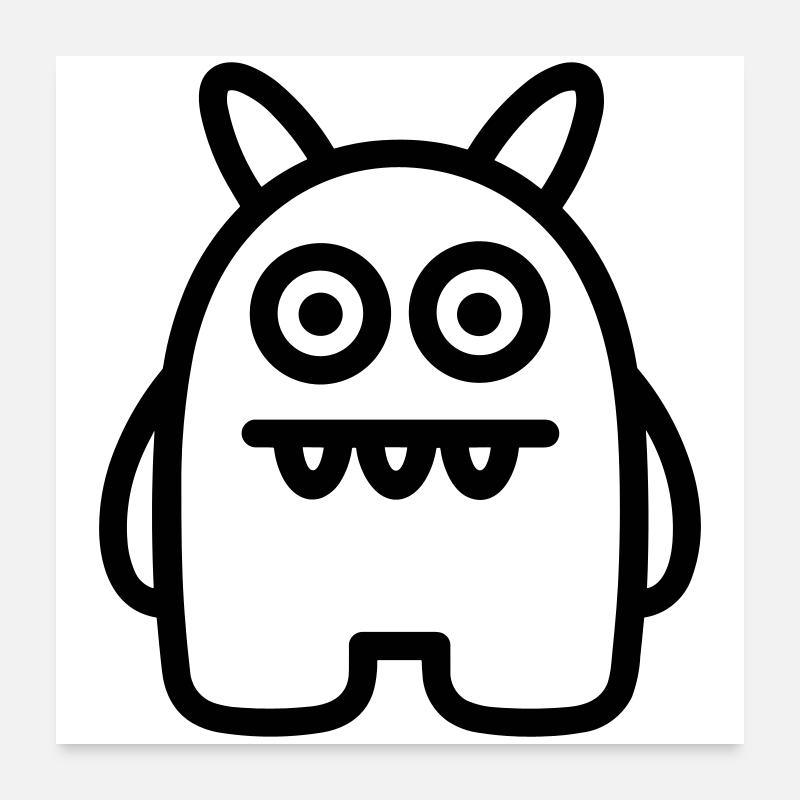 monstre Poster 60 x 60 cm