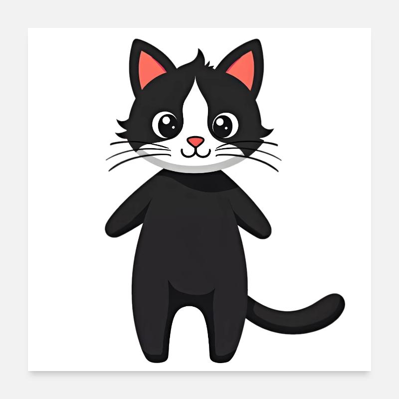 Chat noir Poster 60 x 60 cm