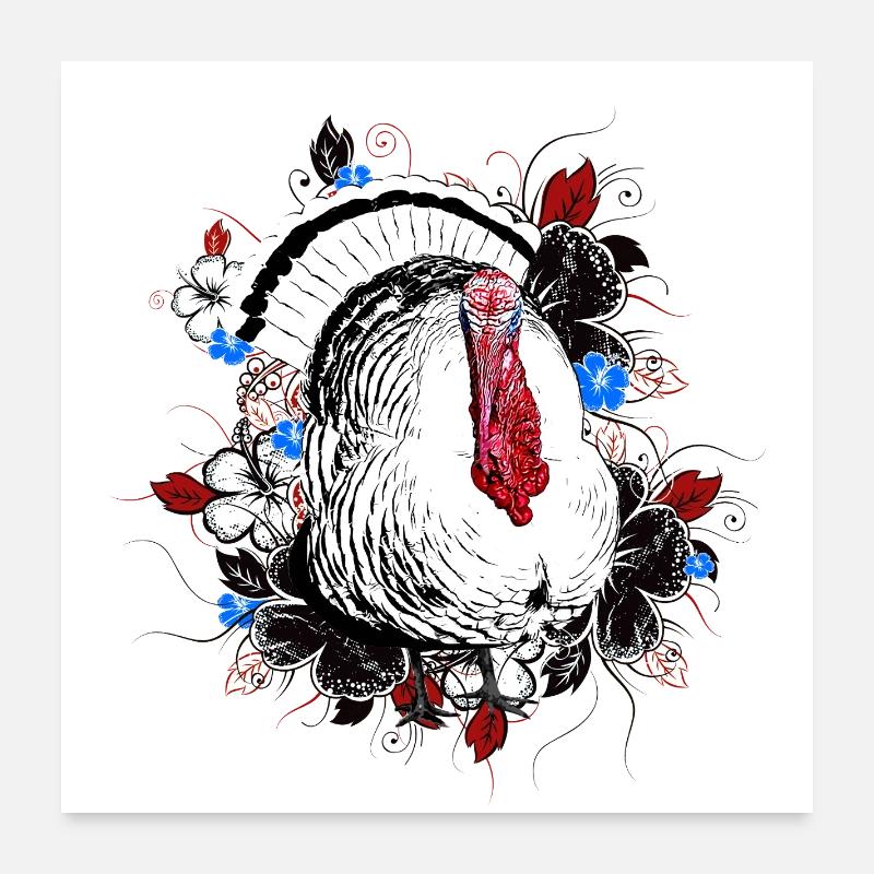 Dinde - Dinde - Thanksgiving Poster 60 x 60 cm