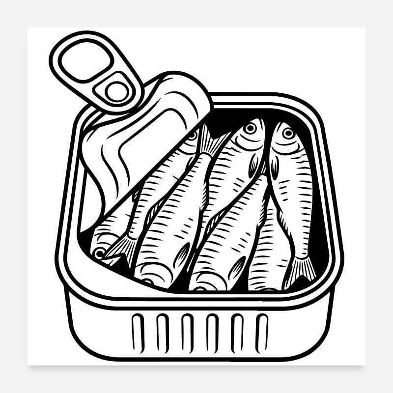 sardines Poster 24" x 24" (60x60 cm)