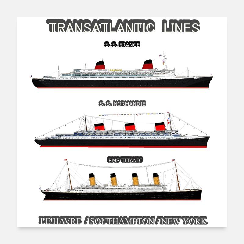 TRANSATLANTIC LINES Louis RUNEMBERG © Adagp Poster 60 x 60 cm
