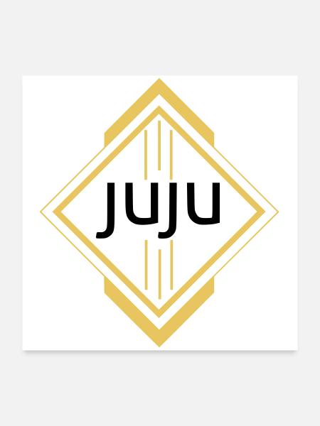 Juju - Poster 60x60 cm - Weiß - Vorne