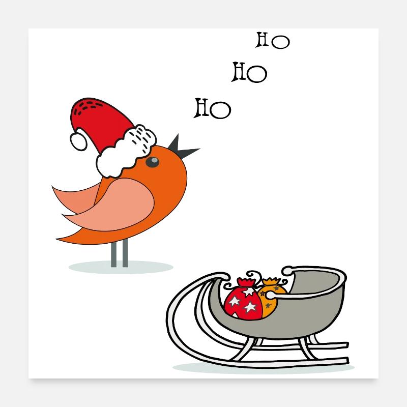 ho ho ho, Joyeux Noël Poster 60 x 60 cm