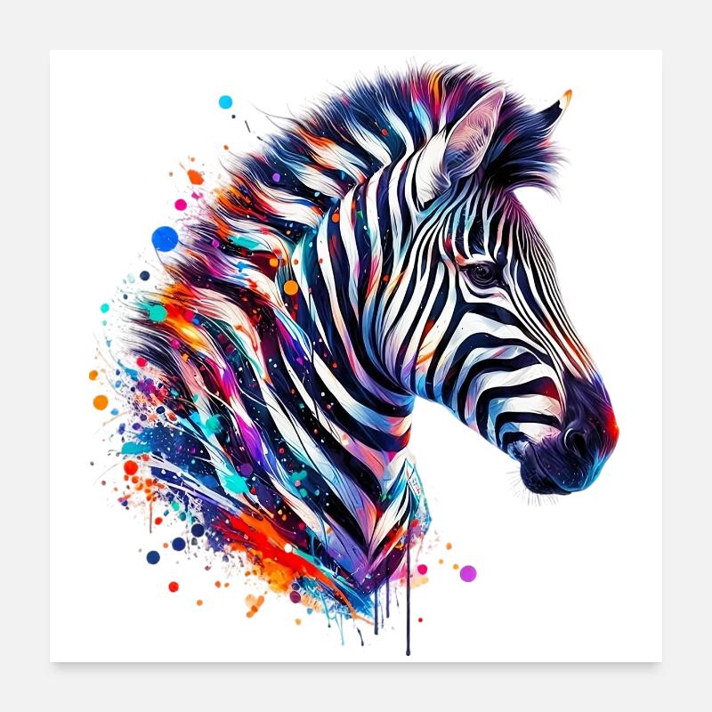 Zèbre Poster 60 x 60 cm