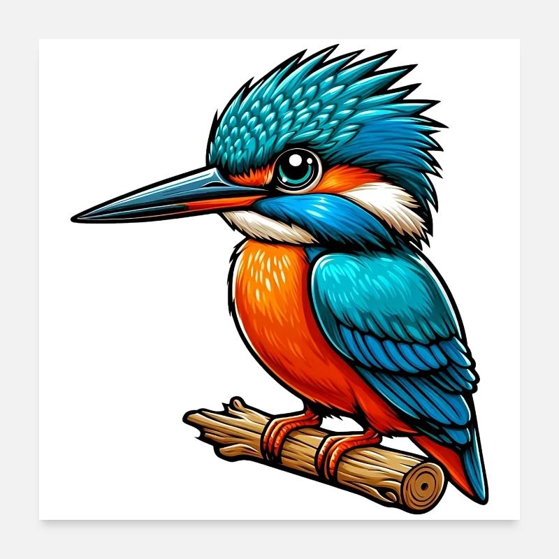 Martin-pêcheur Poster 60 x 60 cm