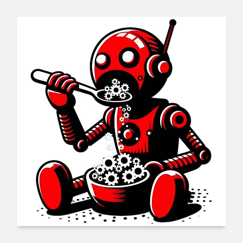 Robot extraterrestre martien extraterrestre Poster 60 x 60 cm