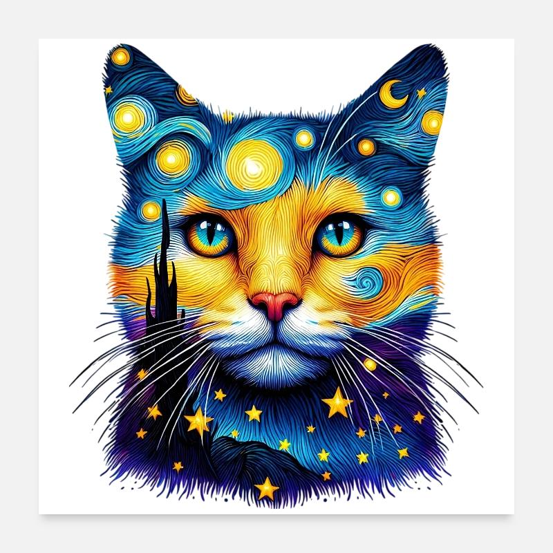 Katze Poster 60x60 cm