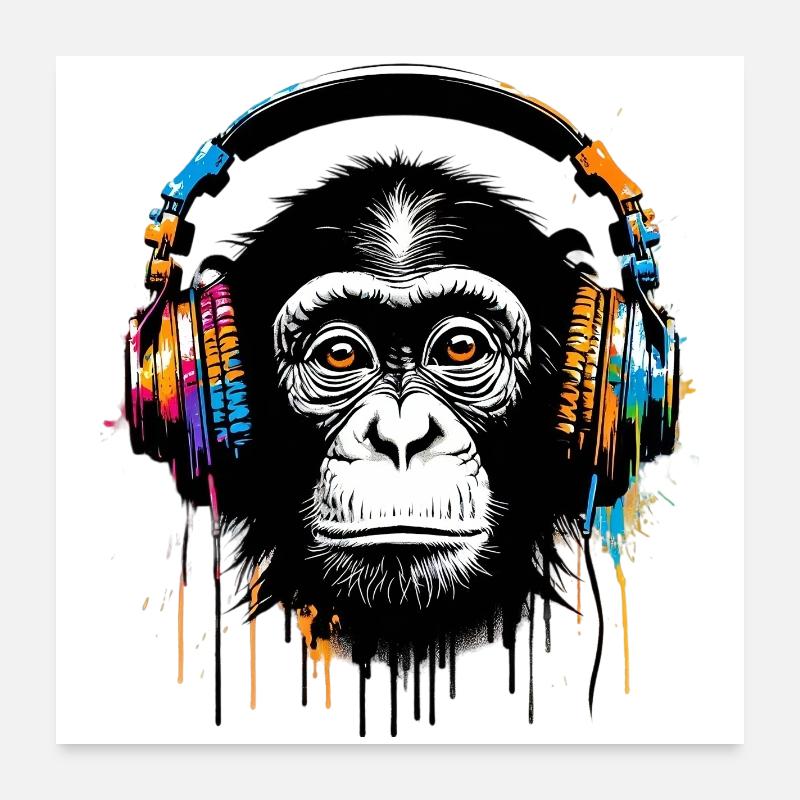 Singe Poster 60 x 60 cm