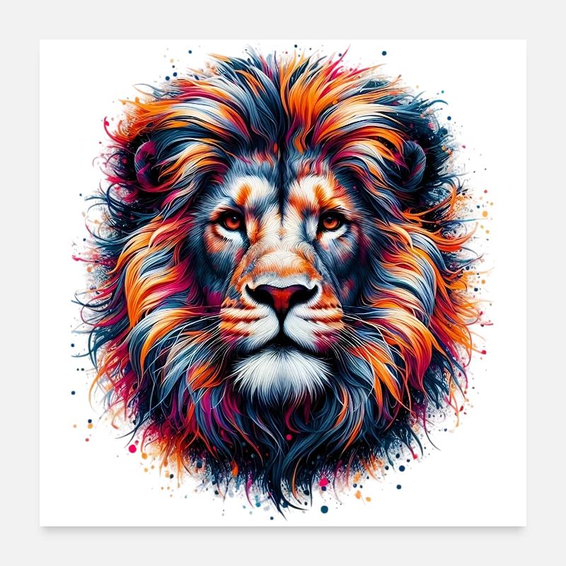 Löwe Poster 60x60 cm