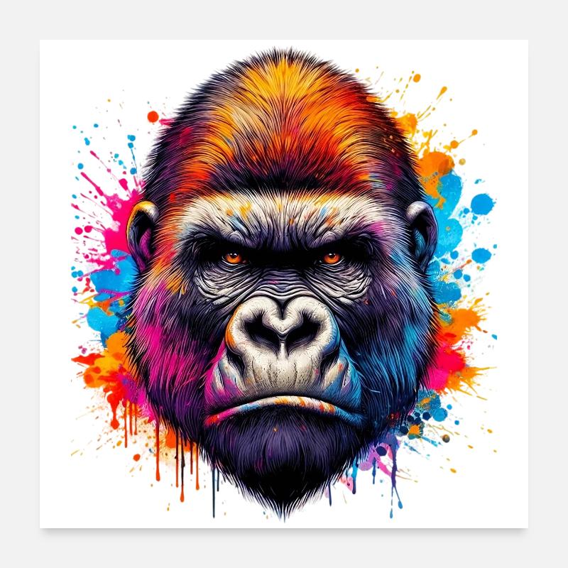 Gorille Poster 60 x 60 cm