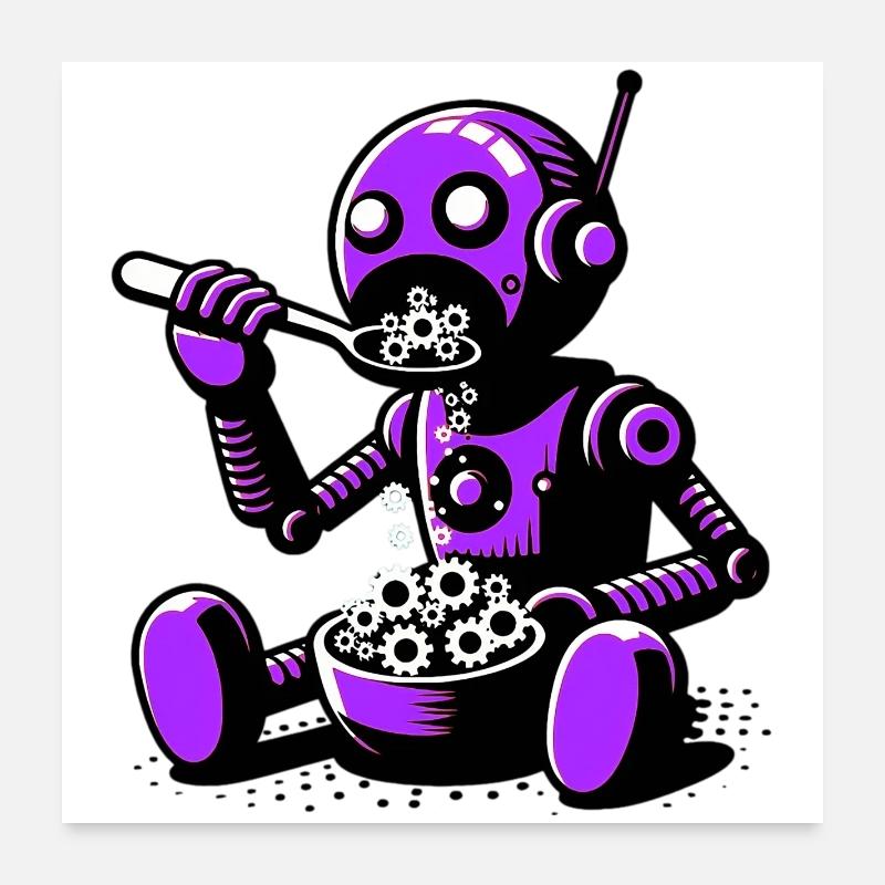 Robot extraterrestre martien extraterrestre Poster 60 x 60 cm