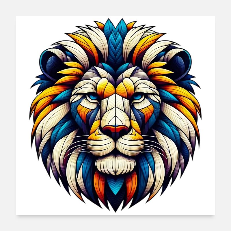 Löwe Poster 60x60 cm