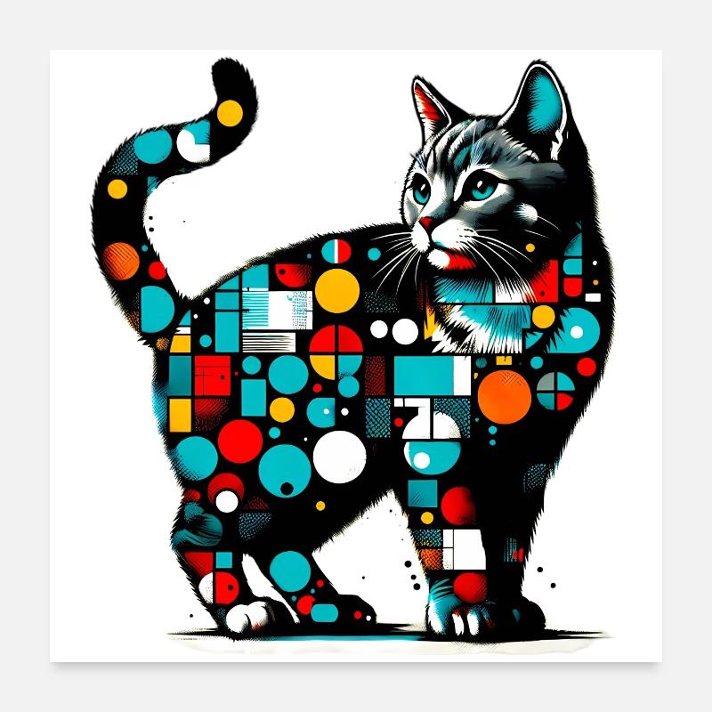 Katze Poster 60x60 cm