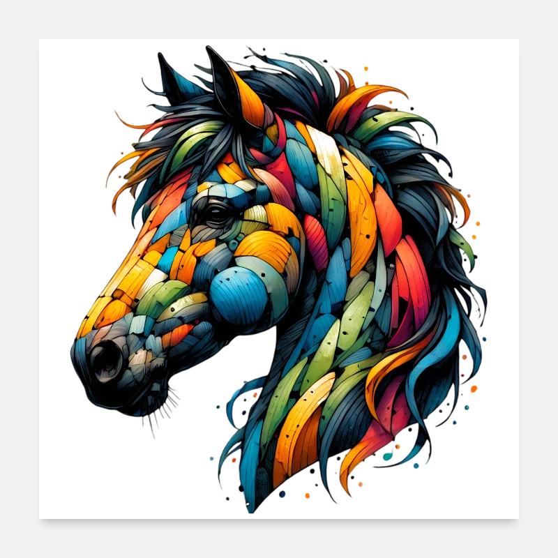 Pferd Poster 60x60 cm
