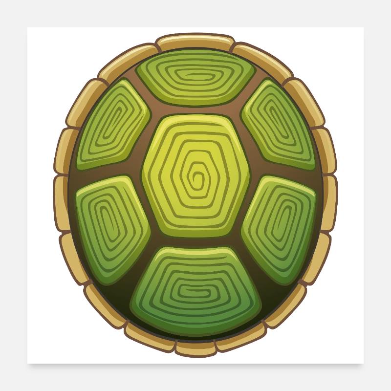 Lent comme une tortue Poster 60 x 60 cm