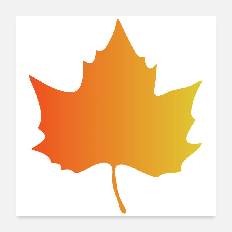 Autumn Gradient Maple Leaf Poster 24" x 24" (60x60 cm)