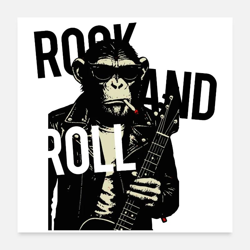 Rolling Monkey Rock Poster 60 x 60 cm