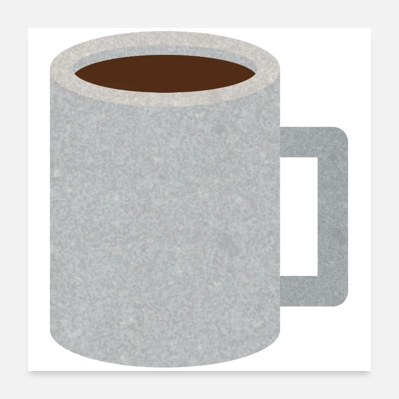 Stein-Speckle-Kaffeetasse Poster 60x60 cm