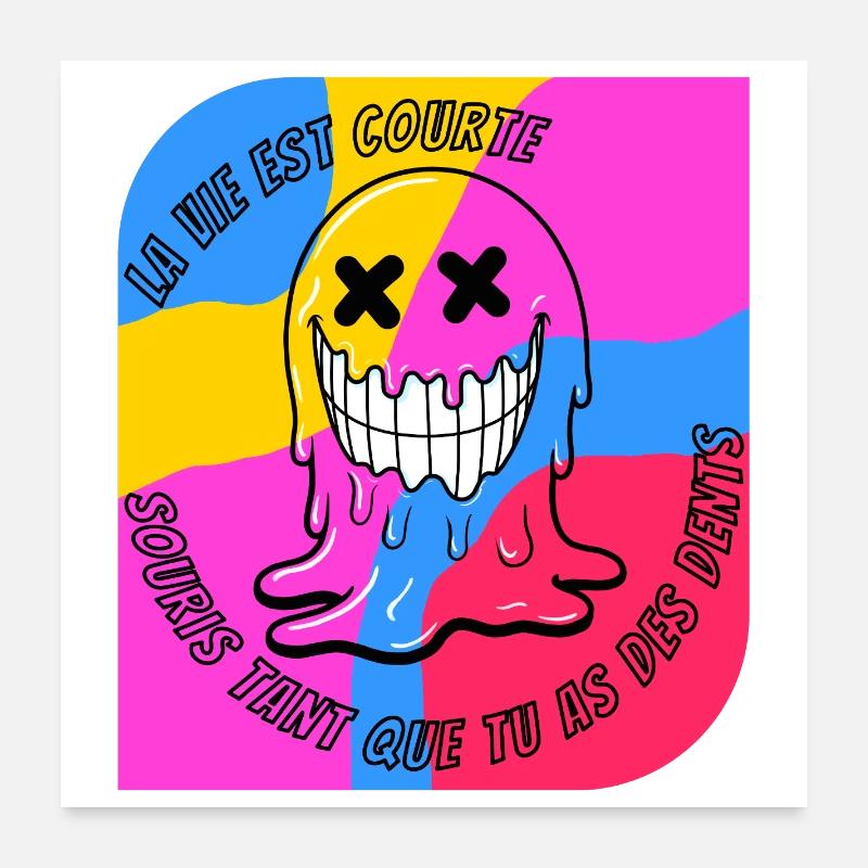 life is short. POP Poster 24" x 24" (60x60 cm)