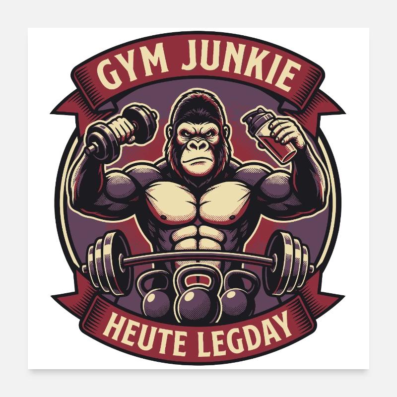 Puissance Gorilla Legday Poster 60 x 60 cm