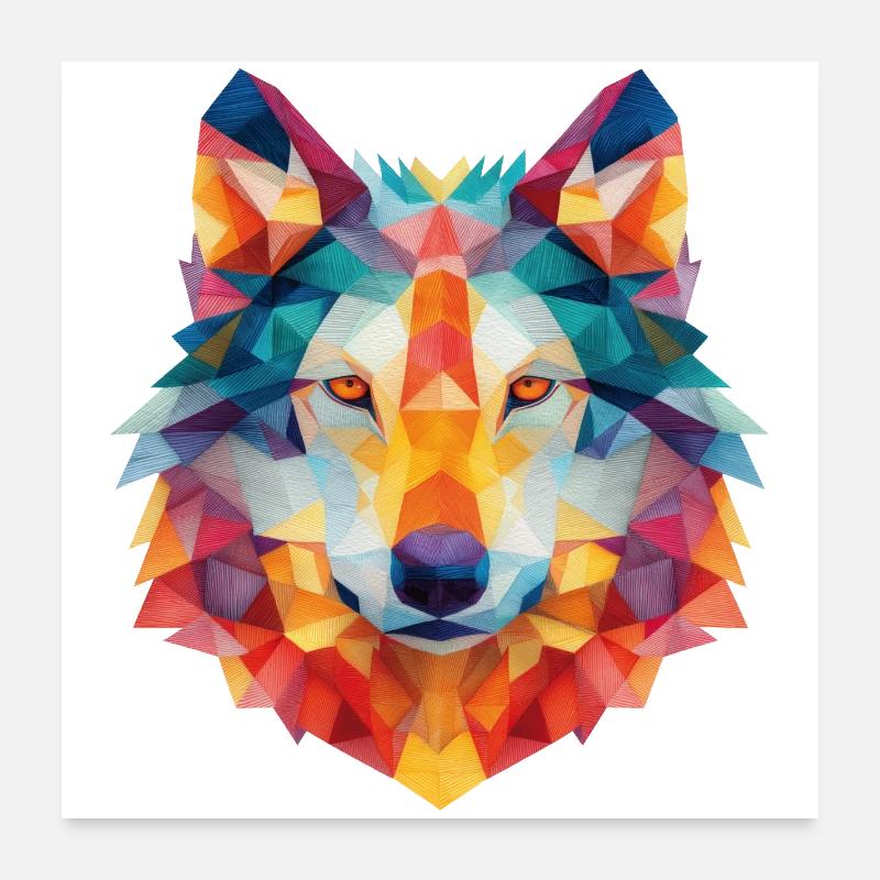 Loup Poster 60 x 60 cm