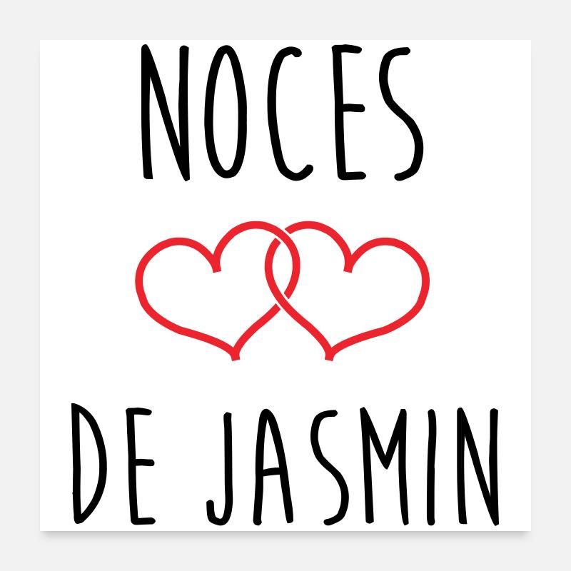 Anniversaire Mariage - Noces de Jasmin (66 ans) Poster 60 x 60 cm