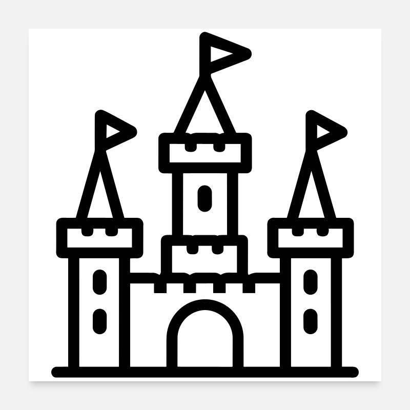 Burg Poster 60x60 cm