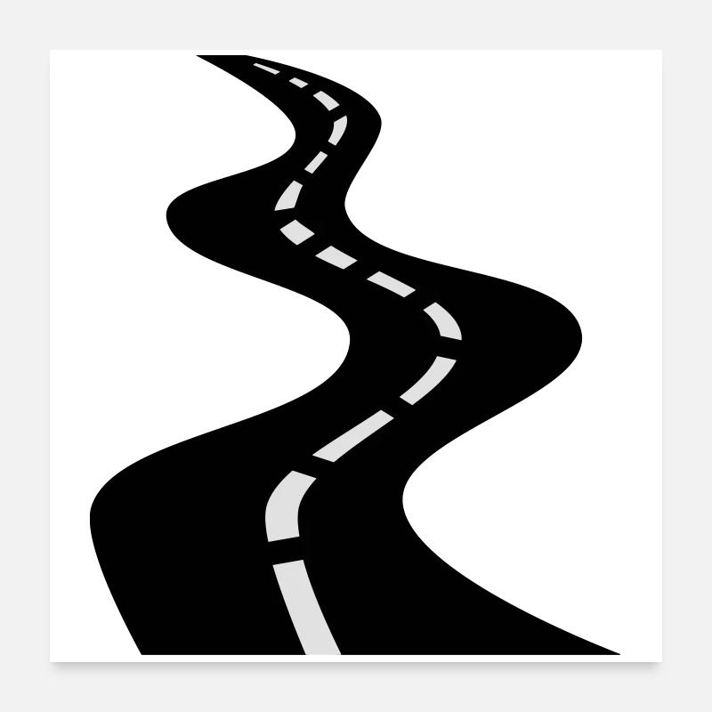 Straße Poster 60x60 cm