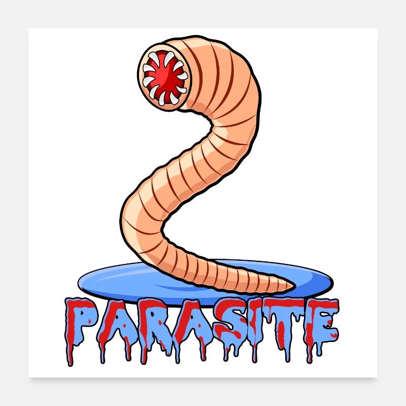 Parasite - parasite d'horreur comme la vermine Poster 60 x 60 cm