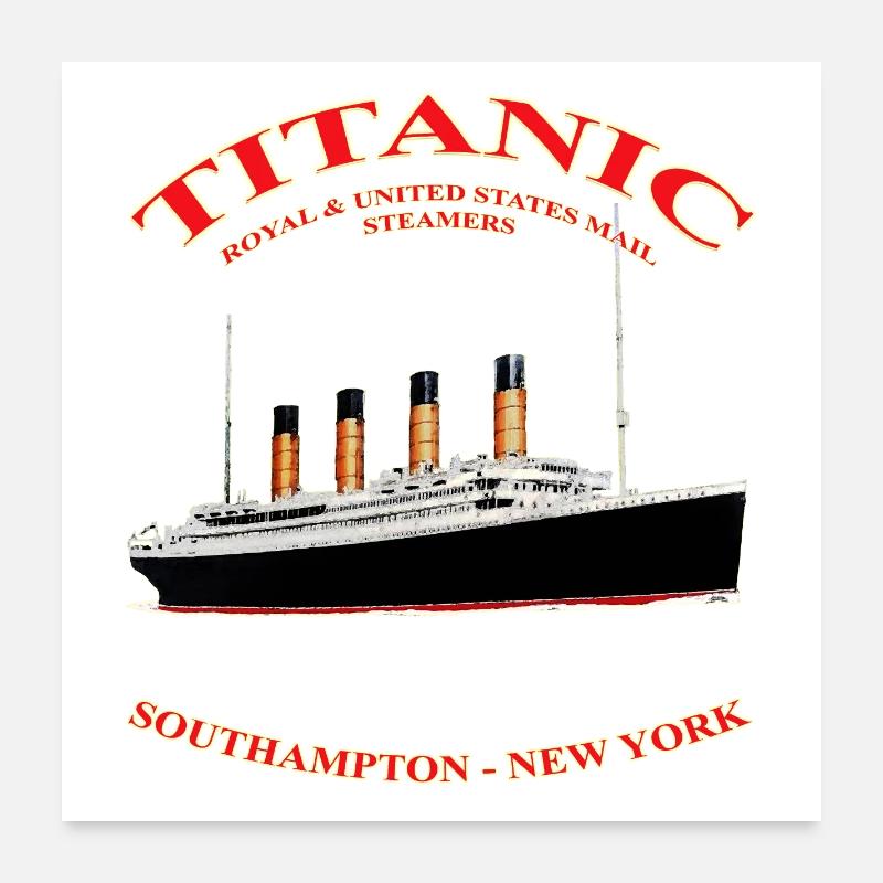 TITANIC COLLECTION CREATION Louis RUNEMBERG ©Adagp - Poster 60 x 60 cm - blanc