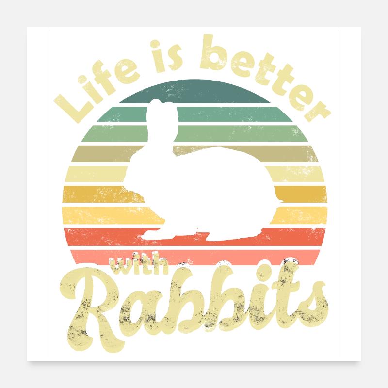 Rabbit Rabbit Poster 24" x 24" (60x60 cm)