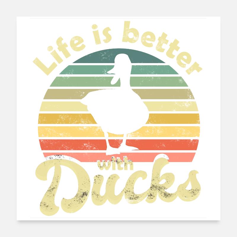 Canards canards Poster 60 x 60 cm