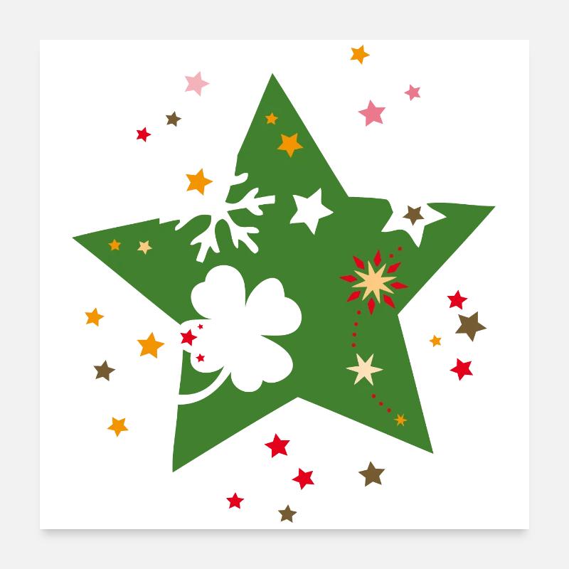 Weihnachtsstern Poster 60x60 cm