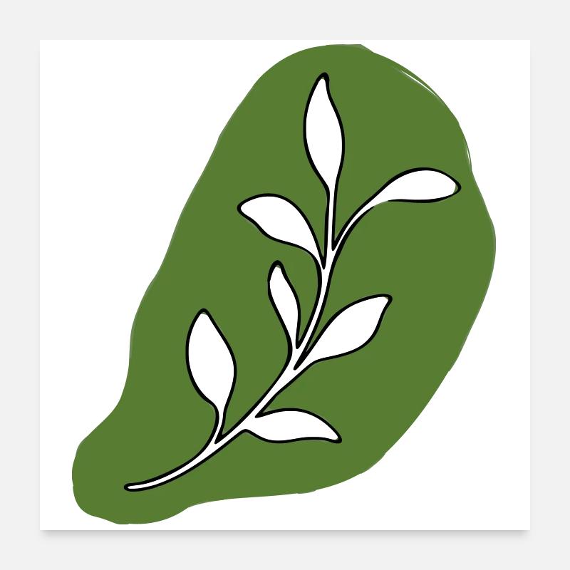 Feuilles Poster 60 x 60 cm