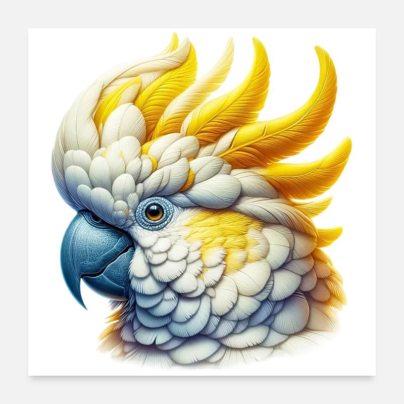 Kakadu-Papagei Poster 60x60 cm