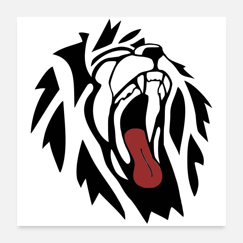 Löwe Poster 60x60 cm