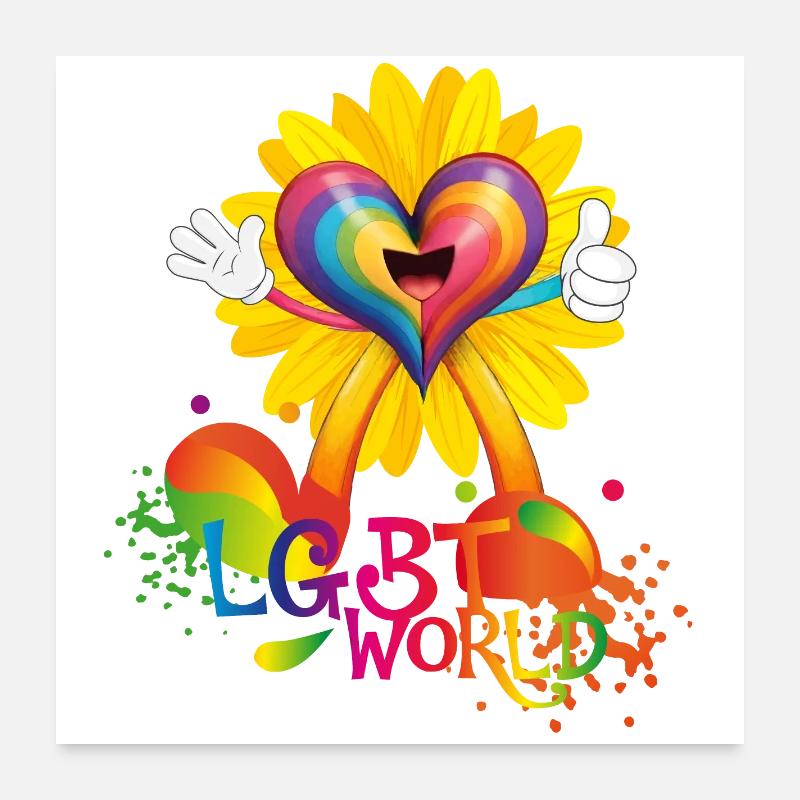 LGBT WORLD Poster 24" x 24" (60x60 cm)