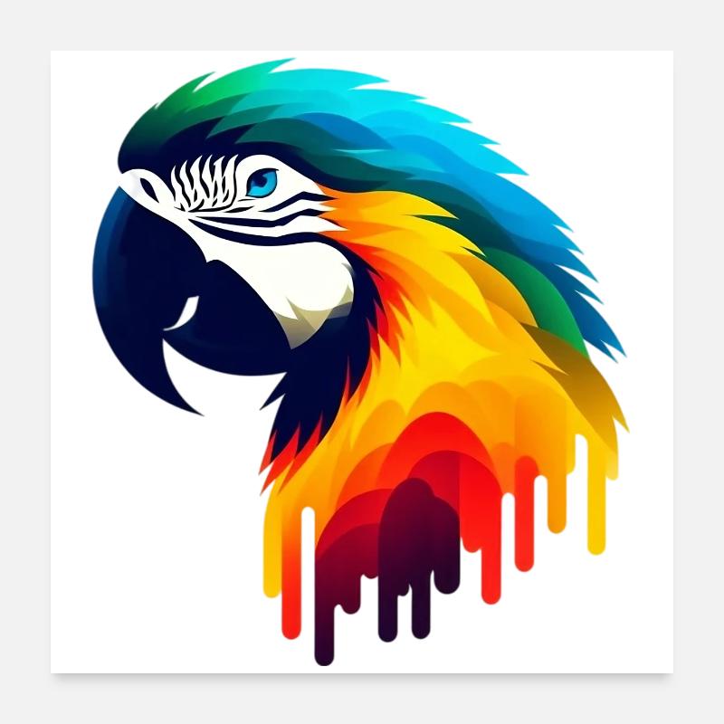 Parrot Poster 24" x 24" (60x60 cm)
