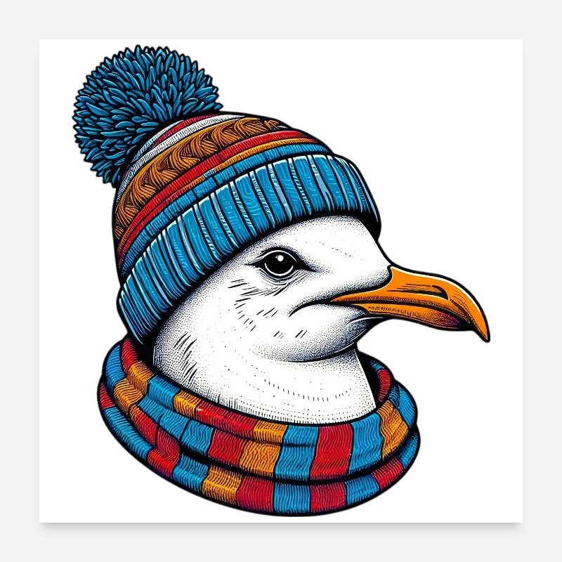 Mouette Poster 60 x 60 cm