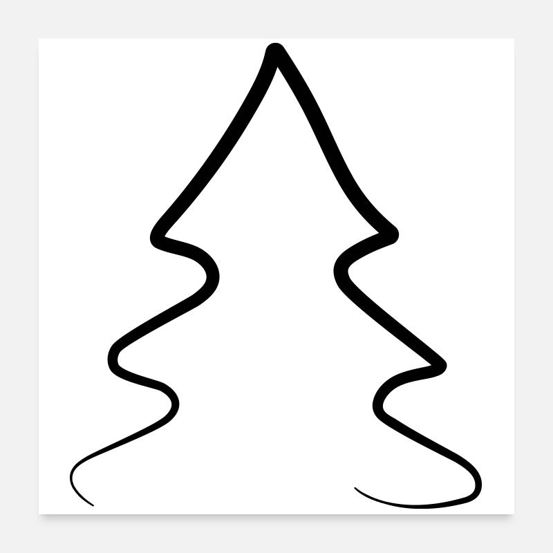 Tannenbaum zu Weihnachten Poster 60x60 cm