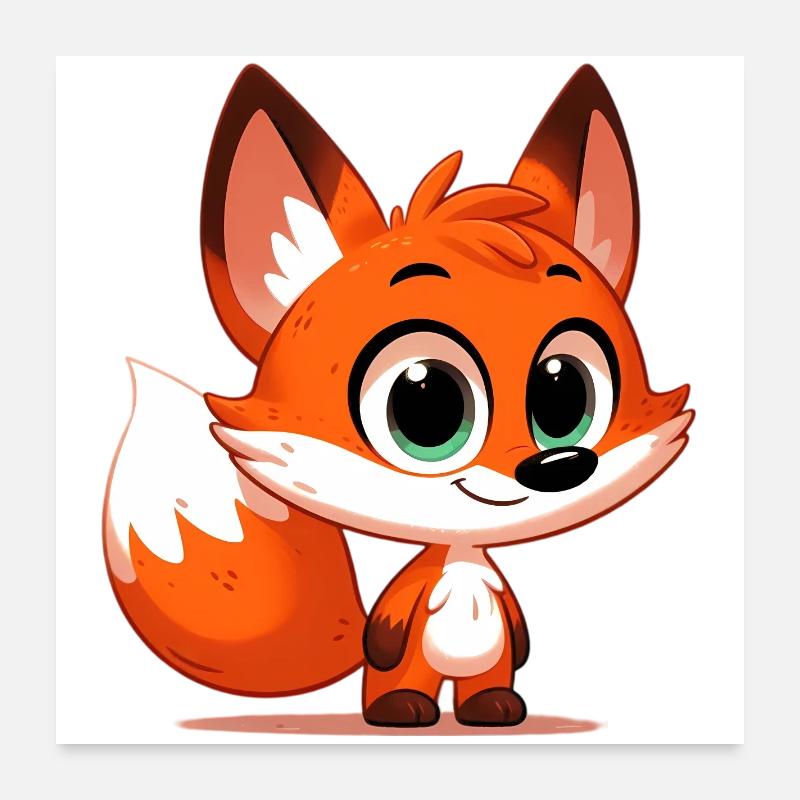 Fox Poster 24" x 24" (60x60 cm)