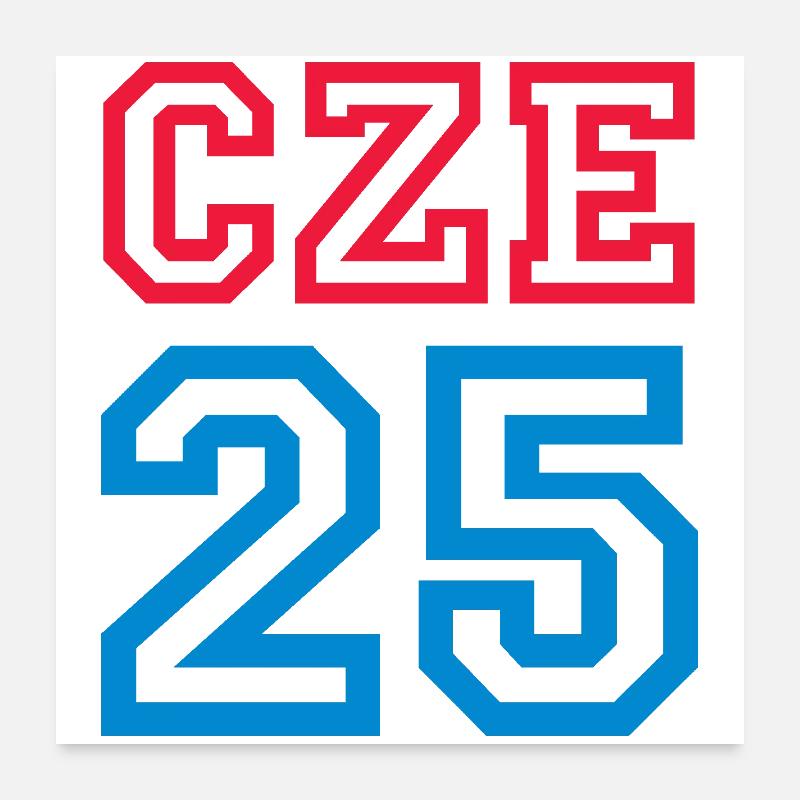 TSCHECHIEN Czech Republic Poster 24" x 24" (60x60 cm)