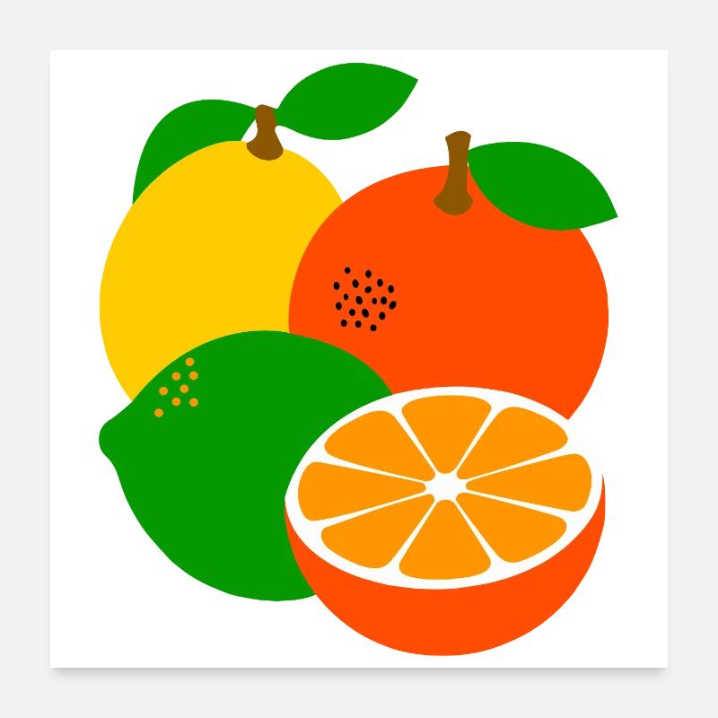 Fruit Poster 60 x 60 cm